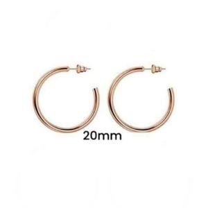 Rose Gold Plated Hoop Earrings 20mm